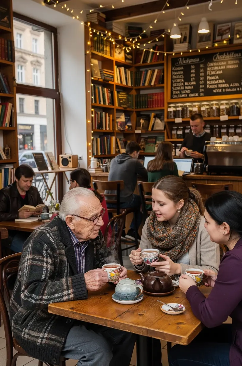 Vandens stiklinė ir užpilta žolelių arbata, skirta palaikyti hidrataciją vakare.